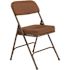 National Public Seating Brown Fabric Padded Folding Chair (Set of 2)