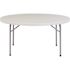 National Public Seating 60 in. Grey Plastic Round Folding Banquet Table