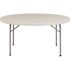 National Public Seating 60 in. Grey Plastic Round Folding Banquet Table