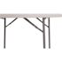 National Public Seating 71 in. Grey Plastic Round Folding Banquet. Table