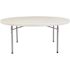 National Public Seating 71 in. Grey Plastic Round Folding Banquet. Table