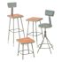 NATIONAL PUBLIC SEATING STOOL W/HDBRD&SQ ST&BKRST 30