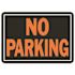 HY-KO 10 in. x 14 in. Orange On Black Aluminum No Parking Sign (12 per Pack)