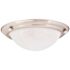 Monument 15-1/2 in. x 4-3/4 in. Flush Mount Ceiling in Fixture Brushed Nickel Uses Two 75-Watt Incandescent Medium Base Lamps