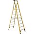 Werner 8 ft. Fiberglass Podium Ladder with 10 ft. Reach and 375 lbs. Load Capacity Type IAA Duty Rating