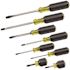 Klein Tools Screwdriver Set, Multi Application, Phillips, Flathead, 8-Piece