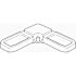 National Brand Alternative OUTSIDE CORNER ANGLE, 1/4 IN. WHITE