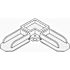 National Brand Alternative OUTSIDE CORNER ANGLE, 1/4 IN. WHITE
