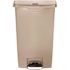 Rubbermaid Commercial Products Slim Jim Step-On 18 Gal. Beige Plastic Front Step Trash Can