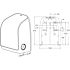 HARD ROLL TOWEL DISPENSER, MOD, MANUAL, SMOKE, FITS: 25630 AND 25700 TOWELS