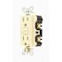 Leviton 15 Amp Self-Test SmartlockPro Slim Duplex GFCI Outlet, Ivory GFNT1-I