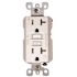 Leviton 20 Amp 125-Volt NEMA 5-20R SmartlockPro 2-Pole Residential Grade Duplex GFCI Receptacle Outlet, White GFNT2-W