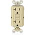 Leviton 20 Amp 125-Volt NEMA 5-20R SmartlockPro 2-Pole Residential Grade Duplex GFCI Outlet with LED, Ivory GFNT2-I