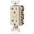 Leviton 20 Amp 125-Volt NEMA 5-20R SmartlockPro 2-Pole Duplex GFCI Outlet with LED, Light Almond GFNT2-T