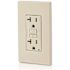 Leviton 20 Amp 125-Volt NEMA 5-20R SmartlockPro 2-Pole Duplex GFCI Outlet with LED, Light Almond GFNT2-T