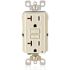 Leviton 20 Amp 125-Volt NEMA 5-20R SmartlockPro 2-Pole Duplex GFCI Outlet with LED, Light Almond GFNT2-T
