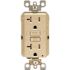 Leviton 20 Amp 2-Pole Receptacle GFCI Tamper-Resistant Duplex Outlet, Light Almond GFTR2-T