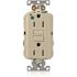 Leviton 15 Amp 125-Volt NEMA 5-15R SmartlockPro 2-Pole Hospital Grade Duplex GFCI Receptacle with LED, Ivory