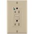 Leviton 15 Amp 125-Volt NEMA 5-15R SmartlockPro 2-Pole Hospital Grade Duplex GFCI Receptacle with LED, Ivory