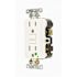 Leviton 15 Amp Self-Test SmartLockPro Hospital Grade Duplex GFCI Outlet with LED, White