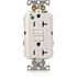 Leviton 20 Amp Self-Test SmartLockPro Hospital Grade Duplex GFCI Outlet with LED, White GFNT2-HGW