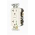 Leviton 20 Amp Self-Test SmartLockPro Hospital Grade Duplex GFCI Outlet with LED, White GFNT2-HGW