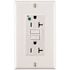 Leviton 20 Amp Self-Test SmartLockPro Hospital Grade Duplex GFCI Outlet with LED, White GFNT2-HGW