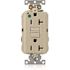 Leviton 20 Amp 125-Volt NEMA 5-20R SmartlockPro 2-Pole Hospital Grade Duplex GFCI Receptacle with LED, Ivory