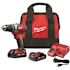 Milwaukee M18 18V Lithium-Ion Cordless 1/2 in. Drill Driver Kit w/(2) 1.5Ah Batteries, Charger, Soft Case