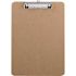 Business Source 9 in. x 12-1/2 in. Clipboard with Flat Clip/Rubber Grips, Brown