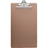 Business Source 9 in. x 15-1/2 in. Hardboard Clipboard Nickel-Plated Clip, Brown