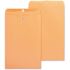 Business Source 28 lbs. 10 in. x 15 in. Clasp Envelopes Brown Kraft (100 per Box)