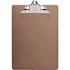 Business Source 9 in. x 12-1/2 in. Hardboard Clipboard Nickel-Plated Clip, Brown