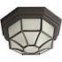 Monument 10-1/4 in. x 5-1/4 in. 1-Light Black Outdoor Octagon Ceiling in Fixture Frosted Glass Uses 60-Watt Medium Base Lamp