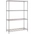 Quantum Storage Systems Convenient 1-Box Wire Shelving Unit, 4-Shelf, 24 in. W x 48 in. L x 72 in. H, Chrome
