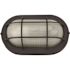 Royal Cove Medium 1-Light Black Outdoor Wall or Ceiling Mounted Fixture Bulkhead with Frosted Glass