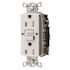 HUBBELL WIRING 15 Amp 125-Volt NEMA 5-15R Hubbell AUTOGUARD Commercial Standard Tamper-Resistant GFCI Receptacle, White