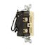 Leviton 15 Amp SmartlockPro Combination GFCI Outlet and Switch, Ivory GFSW1-I