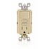 Leviton 15 Amp SmartlockPro Combination GFCI Outlet and Switch, Ivory GFSW1-I