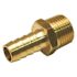 ProPlus 1/4 in. Barb x 1/8 in. MIP Lead Free Brass Hose Barb Adapter
