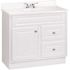 Glacier Bay Hampton 36 in. W x 21 in. D x 33.5 in. H Bath Vanity Cabinet without Top in White