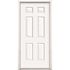 Masonite 36 in. x 80 in. White Left Hand Inswing 6-Panel Primed Steel Prehung Front Door