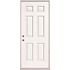 Masonite 36 in. x 80 in. White Right Hand Inswing 6-Panel Primed Steel Prehung Front Door