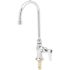 T&S Commercial Single-Handle Kitchen Faucet with Swivel/Rigid Gooseneck in Polished Chrome