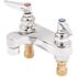 T&S Bathroom Faucet 4 in. Centerset 2-Handle Vandal Resistant Screws Medical Faucet with Lever Handles in Chrome