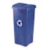 Rubbermaid Commercial Products Untouchable 23 Gal. Blue Square Recycling Container