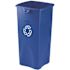 Rubbermaid Commercial Products Untouchable 23 Gal. Blue Square Recycling Container