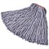 Rubbermaid Commercial Products 20 oz. Premium Blue Blend Cut-End Wet Mop Head with 1 in. Head Band