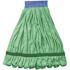 5 in. Microfiber Looped End String Mop, Medium, Headband, Green (12-Pack)