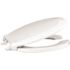 Premier Extra Heavy-Duty Round Open Front Plastic Toilet Seat With Lid in White